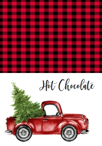 Christmas Red Truck Food Tent: Christmas Party Red Truck Marquee Invitation