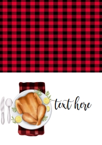 Fall Turkey Plate Food Tent: Fall Turkey Plate Food Tent