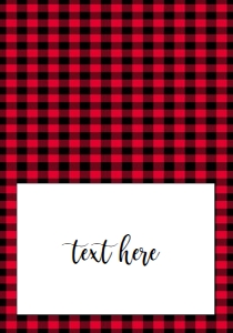 Buffalo Plaid Food Tent: Christmas Party Santa Hat Invitation