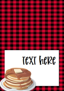 Buffalo Plaid Pancake Food Tent: Birthday Flapjack Flannel