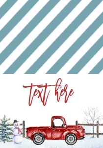 Winter Snowman Red Food Tent: Christmas Winter Onederland Red Invitation