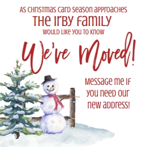 Winter Social Media Moving Message: Winter Social Media Moving Message
