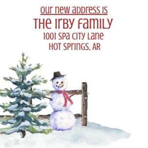 Social Media Address Card: Winter Social Media Moving Message