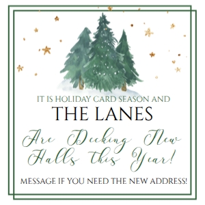 Holiday Plaid Social Media Moving Message: Holiday Plaid Social Media Moving Message