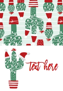 Christmas Cactus Food Tent: Christmas Party Feliz Navidad Cactus Invitation
