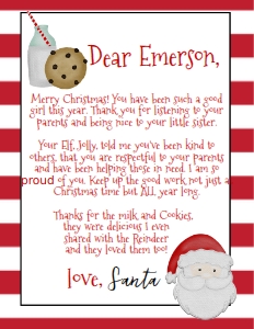 Christmas Cookies Milk Santa Letter design preview
