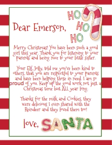 Christmas Santa Cookie Letter: Christmas Santa Cookie Letter