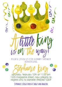 Mardi Gras Baby Shower King: Mardi Gras Baby Shower King