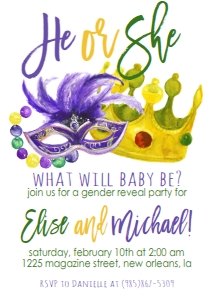 Mardi Gras Gender Reveal: Mardi Gras Gender Reveal