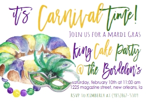 Mardi Gras King Cake Party: Mardi Gras King Cake Party