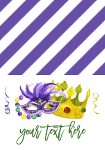 Mardi Gras Food Tent Mask Crown Single design preview