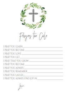 Prayer Card Greenery Wreath: Confirmation Wreath Greenery