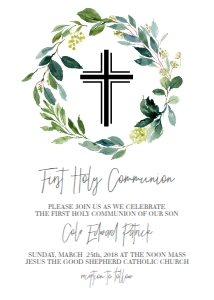 Communion Green Leaf Wreath design preview