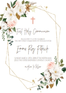 Communion Cotton Gold Frame: Communion Cotton Gold Frame