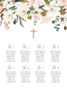 Seating Chart Cotton Gold: Communion Cotton Gold Frame