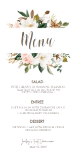Menu Cotton Magnolia Gold: Communion Cotton Gold Frame