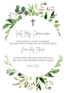 Communion Greenery Frame: Communion Greenery Frame