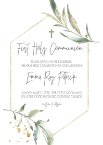 Communion Greenery Gold Frame: Communion Greenery Gold Frame