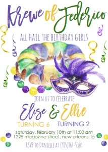 Mardi Gras Birthday Krewe Sibling: Mardi Gras Birthday Krewe Sibling