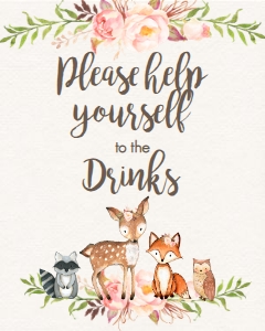 BSS Woodland Pink Floral Drinks: BSS Woodland Pink Floral Welcome