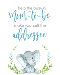 BSS Elephant Blue Addressee: BSS Blue Elephant Welcome Sign 18x24