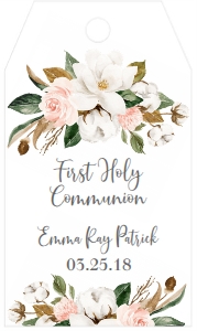 Communion Favor Tag Cotton Magnolia: Communion Cotton Magnolia