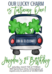 Birthday St. Patty Truck Navy: Birthday St. Patty Truck Navy