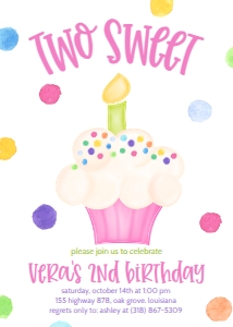 Birthday Two Sweet Cupcake: Birthday Two Sweet Cupcake