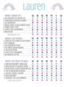 Chore Chart Rainbow 7 Day: Chore Chart Rainbow 7 Day