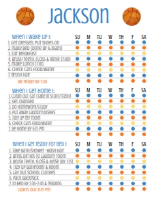 Chore Chart Basketball: Chore Chart Basketball