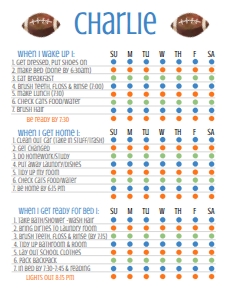 Chore Chart Football: Chore Chart Football