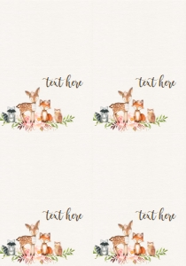 Food Tent Woodland Pink Floral Full Sheet: Baby Shower Woodland Pink Floral 534714723