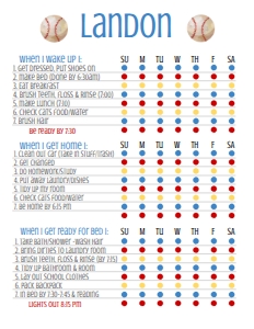 Chore Chart Baseball: Chore Chart Baseball