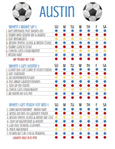 Chore Chart Soccer design preview