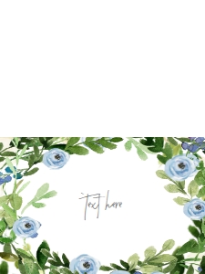 Food Tent Blue Floral Communion NIS: Communion Wreath Blue Floral