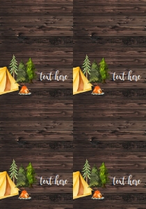 Food Tent Adventure Camping Full Sheet: Baby Shower Adventure Camping Yellow Tent Invitation 638528417