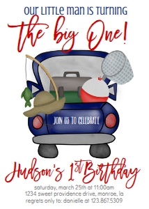 Birthday Fishing Truck Big One design preview