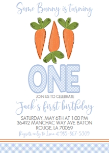 Birthday Easter Carrots Blue: Birthday Easter Carrots Blue
