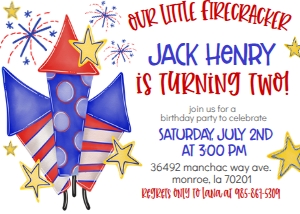 4th of July Birthday Firework Pop on Over: 4th of July Birthday Firework Pop on Over