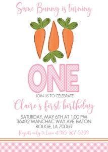 Birthday Easter Carrots Pink: Birthday Easter Carrots Pink