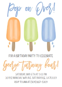 Birthday Popsicle Blue I+O: Birthday Popsicle Blue I+O