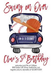 Birthday Baseball Truck Blue: Birthday Baseball Truck Blue