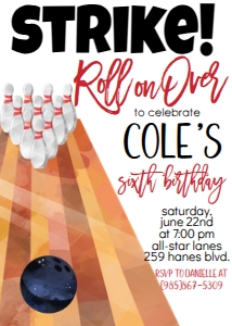 Birthday Bowling Red: Birthday Bowling Red