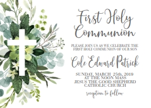 Communion Eucalyptus Cross 7x5: Communion Eucalyptus Cross 7x5
