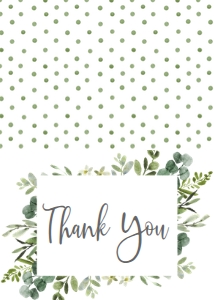 Communion Eucalyptus Frame Thank You: Communion Eucalyptus Frame Thank You