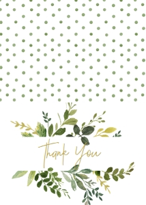 Communion Greenery Frame Cross Thank You Card: Communion Greenery Frame Cross Thank You Card