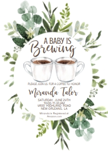 Baby Shower Baby Is Brewing Coffee Greenery AB: Baby Shower Baby Is Brewing Coffee Greenery AB