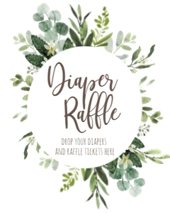 BSS Greenery AB Diaper Raffle: Baby Shower Baby Is Brewing Coffee Greenery AB