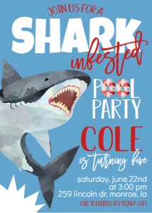 Birthday Shark Pool Party: Birthday Shark Pool Party