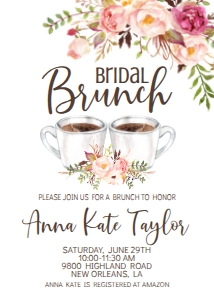 Bridal Shower Brunch Pink Floral Boho: Bridal Shower Brunch Pink Floral Boho